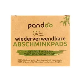 pandoo Abschminkpads waschbar 1-lagig weiß, 18 St.