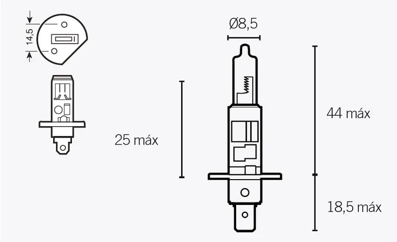 V PARTS Gloeilamp H1 12V 55W