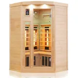 Luxus LED Infrarotsauna 140cm Dual-Therm Infrarotkabine Wärmekabine Vollspektrum