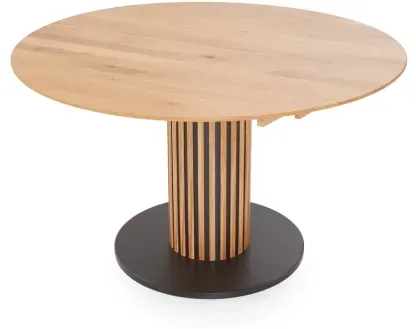 Niehoff Circus Ausziehtisch 130cm rund, Character-Eiche mit Falteinlage 40cm