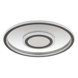 Deckenleuchte Deckenlampe Wohnzimmerlampe LED 3D-Effekt Metall Grau D 43,2 cm