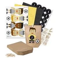 itenga DIY Fußball-Adventskalender Set zum Basteln (gelb/schwarz)