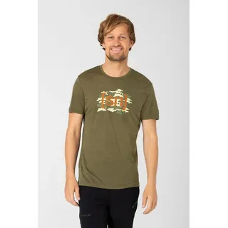 SUPER.NATURAL T-Shirt Merino T-Shirt M CAMOU TEE angenehmer Merino-Materialmix grün S