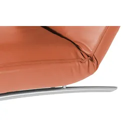 KOINOR Liege Jonas Leder 70 x 95 x 175 cm Orange elektrisch mit Kissen