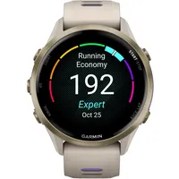Garmin Forerunner 970 Gray/Softgold Titan mit Silikon-Wechselarmband 22 mm