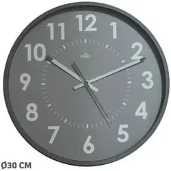 CEP Wanduhr Quarz Ø 30cm analog grau 2112450361 11245
