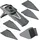 Metaltex Slice-V Universalreibe 6-tlg. Grau
