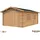 Palmako Blockbohlen-Garage 3,60 x 5,50 m braun tauchimprägniert
