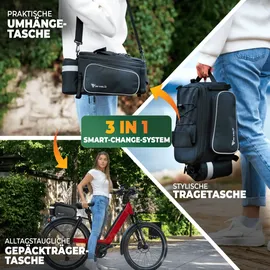 MIVELO Gepäckträgertasche schwarz