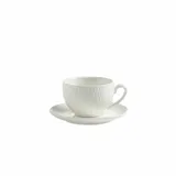 Maxwell & Williams Diamonds round Espressotasse mit Untertasse Porzellan, weiß