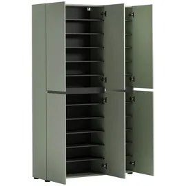 home24 Mister Bianco 120 x 115 x 34 cm hochglänzend weiß / weiß