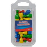 NORIS 24 bunte Holzhalmakegel