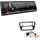 EHO Kenwood KMM-BT209 1-DIN Autoradio Media Receiver Bluetooth USB AUX mit Einbauset passend für Volkswagen VW Up Baujahr 2011 bis 2016 Piano Black