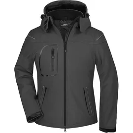 James & Nicholson Damen Winter Softshell Jacket Modische Winter Softshelljacke schwarz, Gr. L