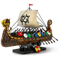 Reobrix Bauset Modell Piratenschiff Wikingerschiff, Mittelalterliches Wikingerschiff Kit mit