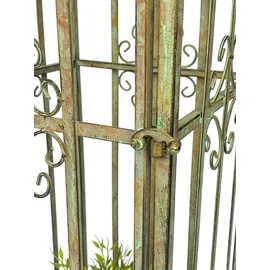 DanDiBo Ambiente DanDiBo Rosensäule Rosenturm Rankhilfe Metall 230 cm Ranksäule 93970 Rankgitter Rosen Säule Garten