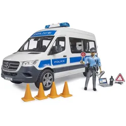 BRUDER MB Sprinter Polizei Einsatzfahrzeug, mit Polizist, Ausrüstung und Licht- und Soundmodul