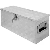 ECD Germany Alu Werkzeugkasten 73x24x32 cm grau