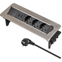 Brennenstuhl Indesk Power USB-Charger Tischsteckdosenleiste / versenkbare Steckdose 3-fach