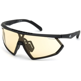 adidas Sport- Sonnenbrille für Herren SP0001 - Maske-Form, Farbe mattes Schwarz, Gläsern farbe Braun,