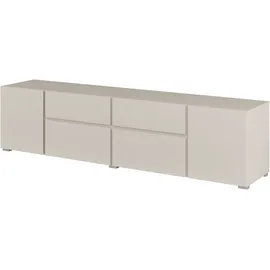OTTO home Asymetric Lowboard 195 cm Braun Aluminium/Kunststoff/Metall/Spanplatte/Melamin/Holzwerkstoff