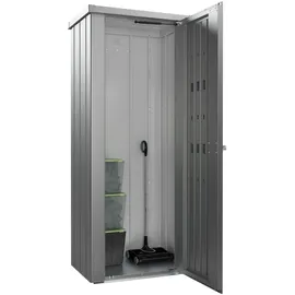 Biohort Terrassenschrank Julia 77,7 x 180,9 x 57 cm Quarzgrau-Metallic