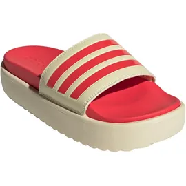 adidas Platform adilette Badelatschen Damen JP5676 - warm vanilla/semi lucid red/semi lucid red, 37