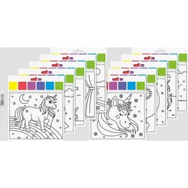Brunnen Mal Set Einhorn 10 St. Wasserfarben