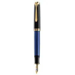 Pelikan Souverän® 400, Schwarz, Blau, Integriertes Befüllsystem, Gold/Rhodium, F