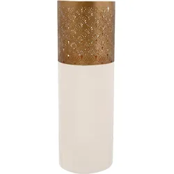 Bodenvase Art Deco Goldfarben/Hellrosa