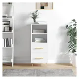 vidaXL Sideboard Hochglanz-Weiß 34,5x34x90 cm Holzwerkstoff