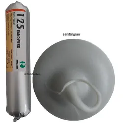 Ramsauer 125 Handwerk sanitärgrau 1K Silikon Dichtstoff 400ml Folienbeutel