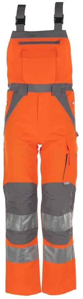 PLANAM Plaline Warnschutz Latzhose orange/zink Gr. 54