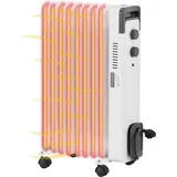 Stahlmann Ölradiator ZR17 2000 Watt, Elektroheizung Energiesparend bis 40 qm Fläche, Heizung Elektrisch mit Thermostat und 3 Heizstufen, Elektrisches Heizgerät, Electric Heater Weiss