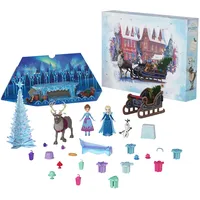 Mattel Disney Die Eiskönigin Kleine Anna- und Elsa-Puppen Adventskalender mit 2 Freundefiguren, formbarem Sand und 24 Spielteilen, inspiriert von Die Eiskönigin Olaf taut auf“, HWX20