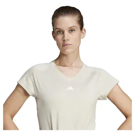 Adidas AEROREADY Train Essentials Minimal Branding V-Neck T-Shirt Wonder Alumina / White XS