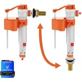IBERGRIF Füllventil/Schwimmerventil für Spülkästen, Untere und Seitliche Doppelte Verwendung, Spülkasten Unten/Seite Füllventil Verstellbar Teleskop Urinal Spülventile Teile M13-17 (3/8") Plastik & Messing Mehrfarbig
