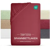 Carpe Sonno Spannbettlaken Baumwolle-Polyester 200 x 200 cm rot