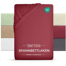 Carpe Sonno Spannbettlaken Baumwolle-Polyester 200 x 200 cm rot