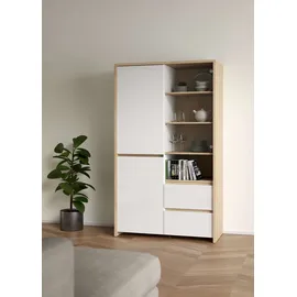 INOSIGN Standvitrine Next 100 x 48,1 x 170,2 cm Weiß/Braun