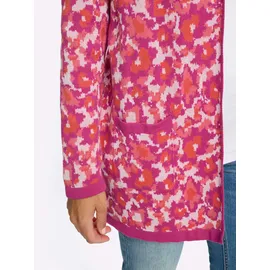 Inspirationen Jacquardstrickjacke Fuchsia-Koralle 36