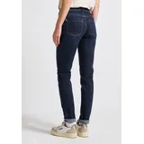 STREET ONE Damen, Gr. 34, Länge 28, deep indigo washed, Jeans, 93% Baumwolle, 5% Elastomultiester, 2% Elasthan, unifarben, lang, Jeans, Middle Waist