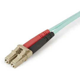 Startech 450FBLCLC1 OM4 Duplex Multimode Glasfaserkabel, 1 m Türkis