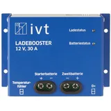 IVT Ladebooster 12V 30A – Intelligentes Ladegerät für Zweitbatterie, 2 Lademodi 30A und 10A, für AGM, Gel, Blei & LiFePO4, geeignet für Wohnmobil, Caravan, PKW, Euro 6 Fahrzeuge