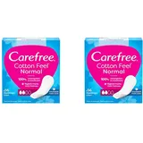 Carefree Slipeinlagen Cotton Feel Normal mit Frischeduft, Größe Normal, 56 Stück (2er pack)