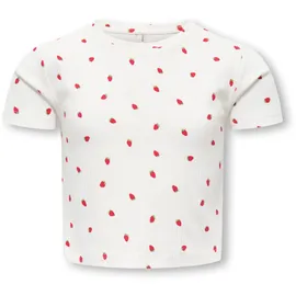 KIDS ONLY T-Shirt KOGBELLA LIFE SHORT AOP S/S TOP JRS NOOS weiß 110/116 EU