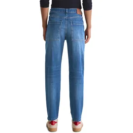 Marc O'Polo Boyfriend-Jeans "aus softem Cashmere Touch Denim", Damen, Gr. 27, Länge 32, blau (dunkelblau), Obermaterial: 92% Baumwolle, 6% Elastomultiester, 2% Elasthan, unifarben, loose fit knöchellang, Jeans