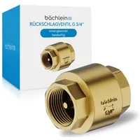 Bächlein Rückschlagventil – Rücklaufventil aus Messing mit beidseitigem G 3/4 Zoll (24mm) Innengewinde – rostfreier und wasserdichter Rückflussverhinderer für ein sicheres Trinkwassersystem