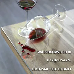 KARAT Tischfolie Crystal nach Maß Transparent mit abgeschrägter Kante 105 x 125 cm