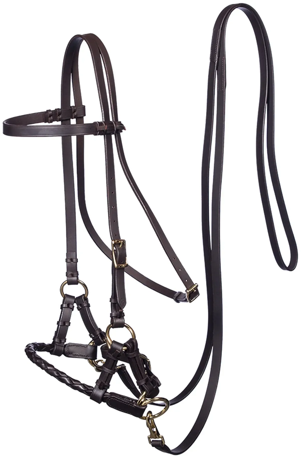 F.R.A. Freedom Riding Articles Pariba Sidepull (System 3) mit geflochtenem Nasenriemen, inkl. Zügel